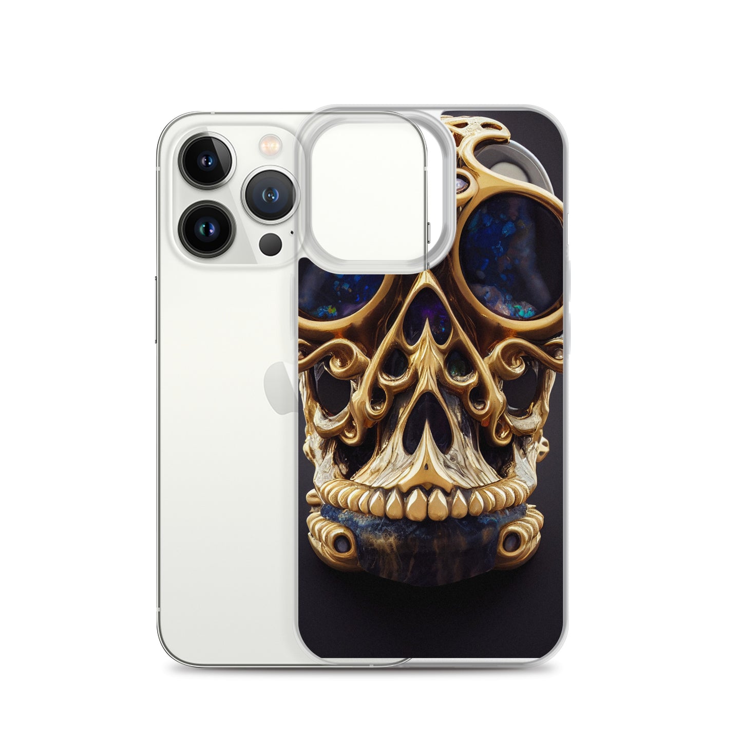 iPhone Case - Agate and Golden Skull