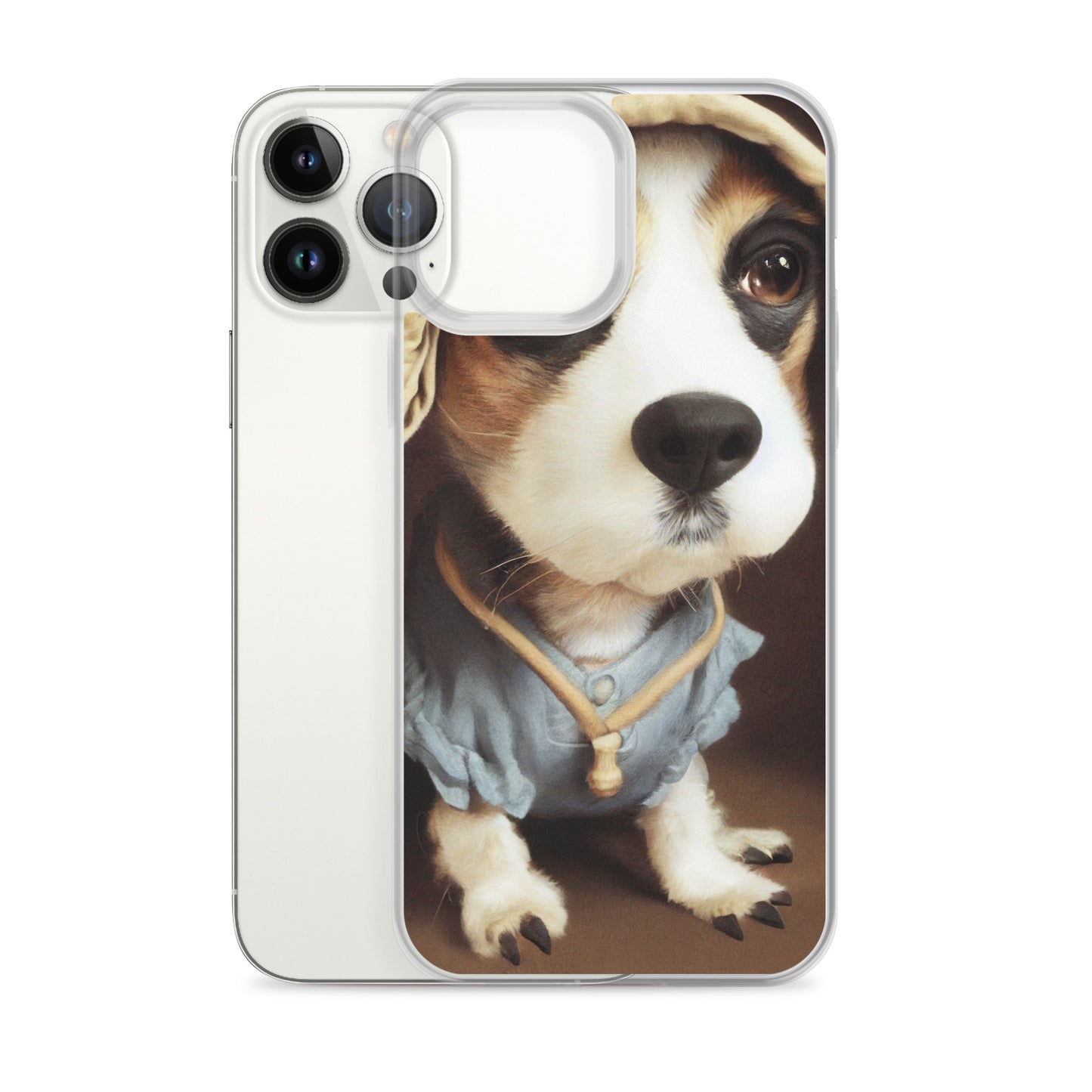 iPhone Case - Sweet Puppy in a Blue dress