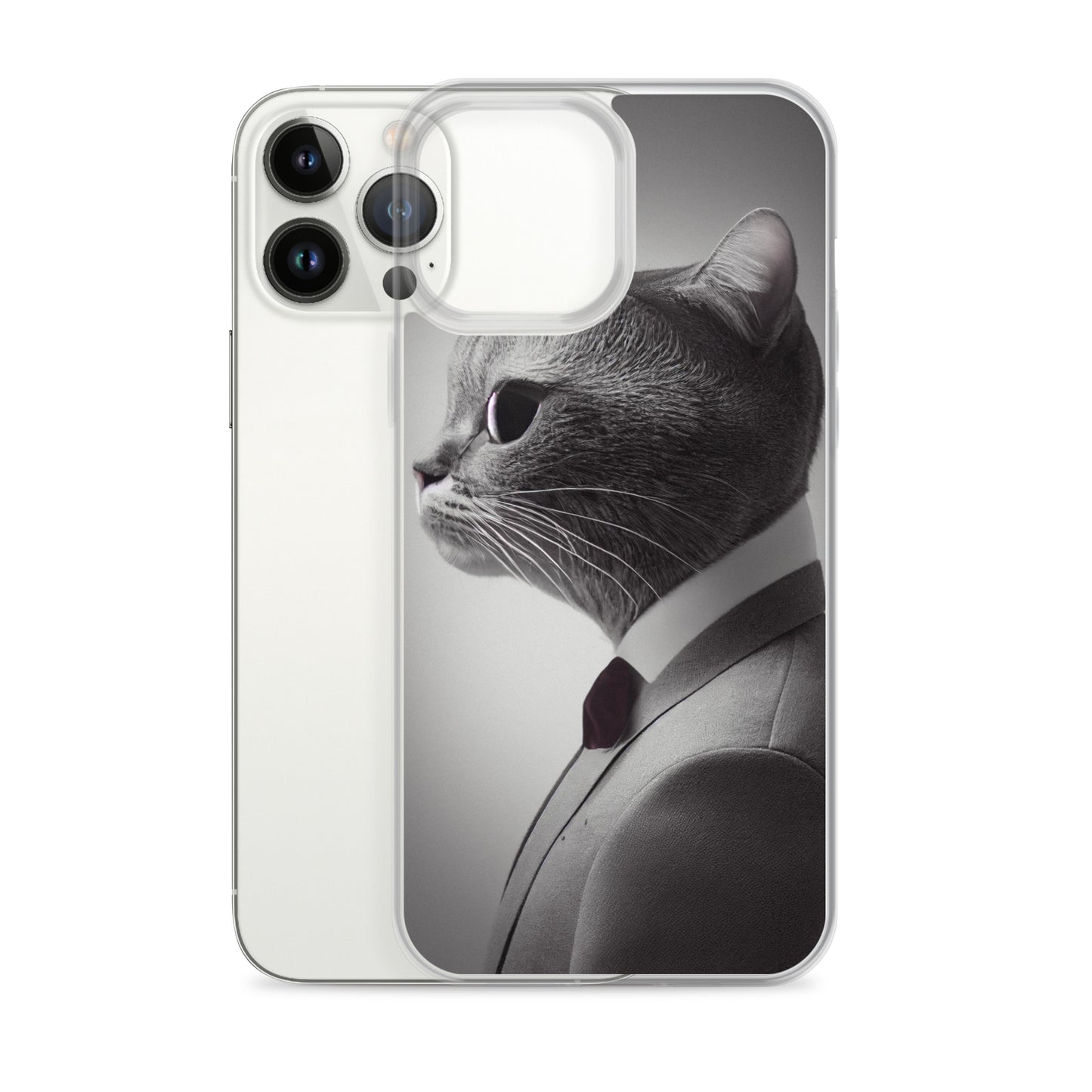 iPhone Case - Business Cat Boss in Gray