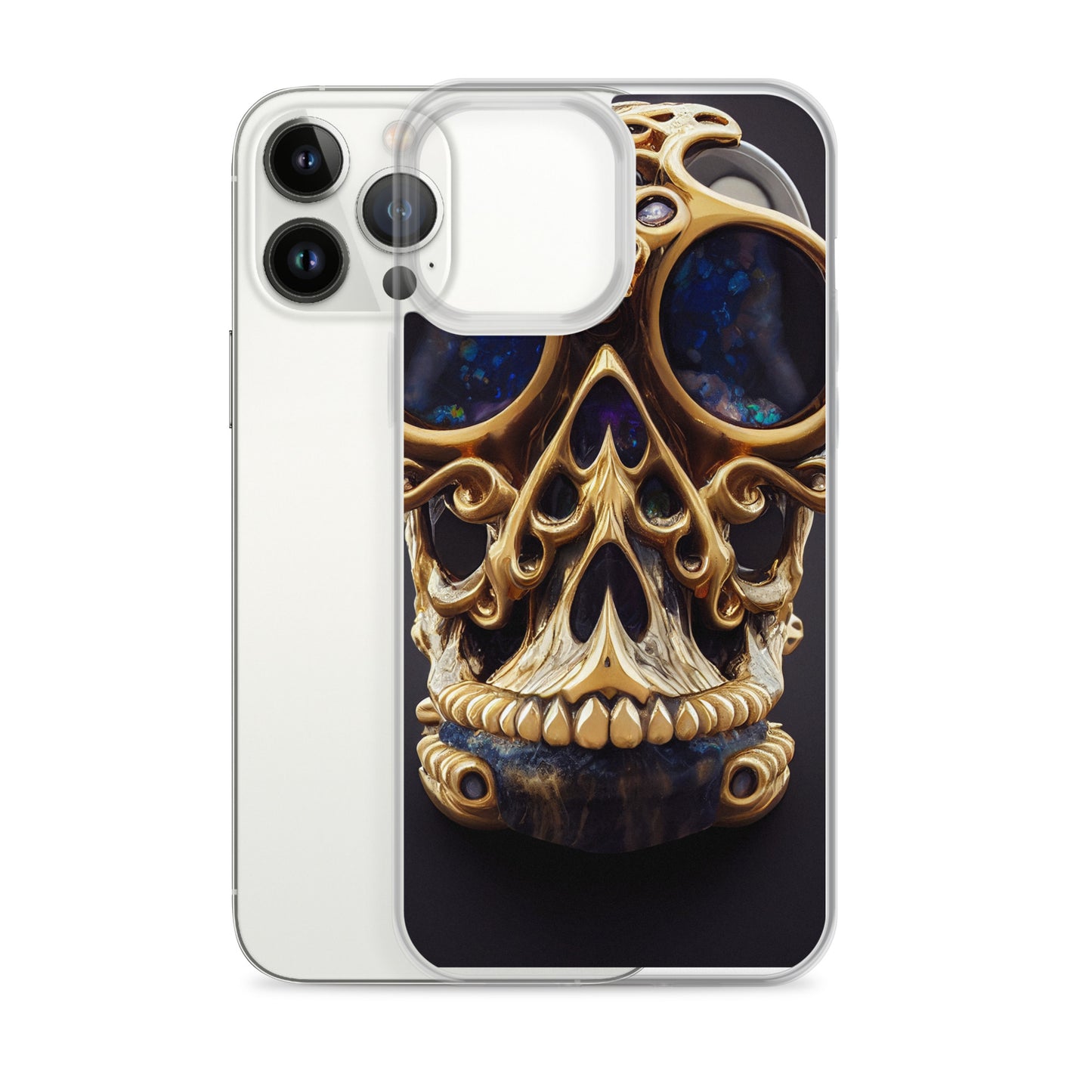 iPhone Case - Agate and Golden Skull