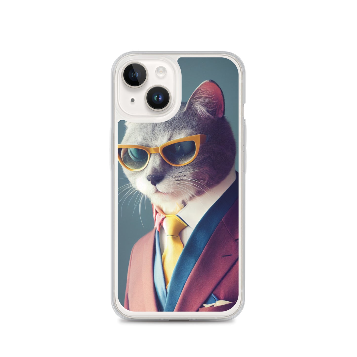 iPhone Case - Slick Business Cat in Yellow Tie