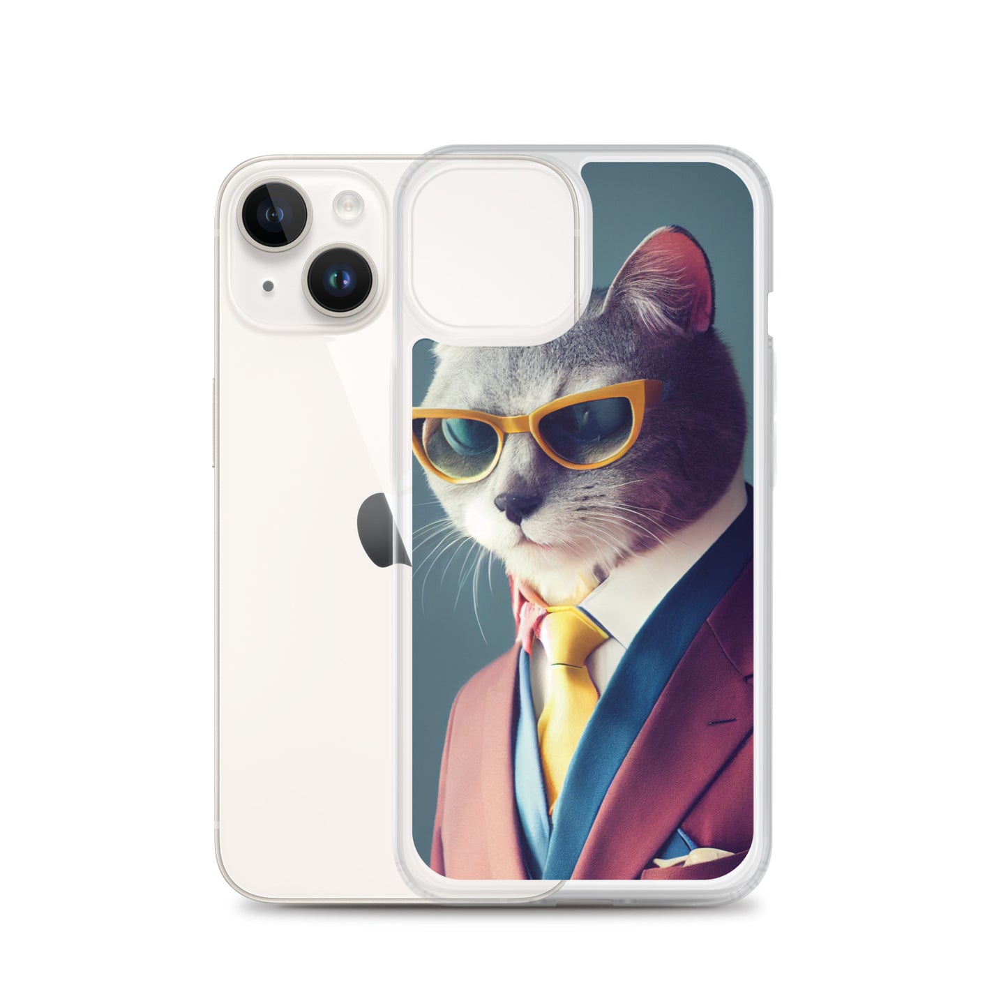 iPhone Case - Slick Business Cat in Yellow Tie