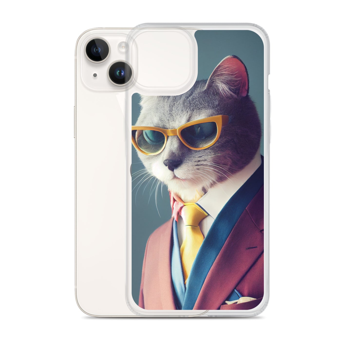 iPhone Case - Slick Business Cat in Yellow Tie