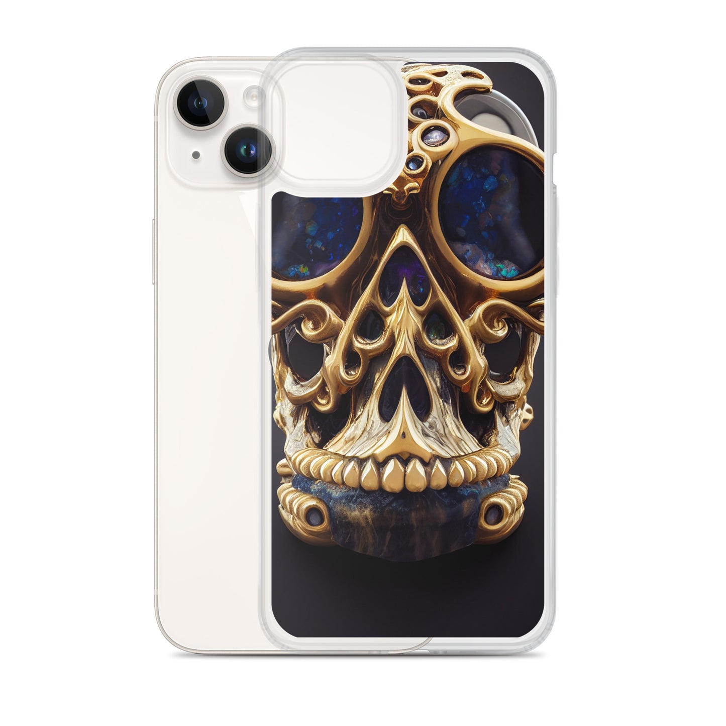 iPhone Case - Agate and Golden Skull