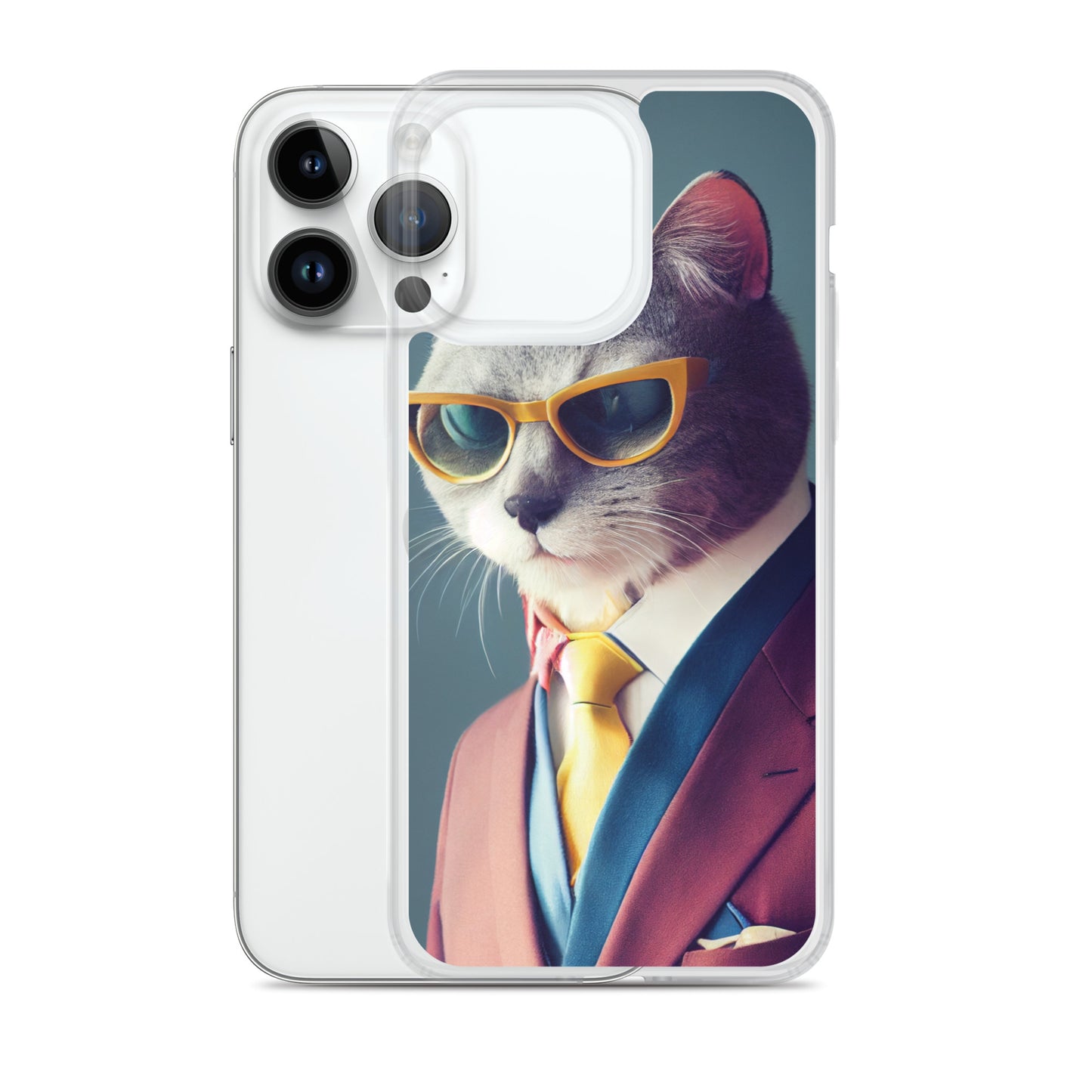 iPhone Case - Slick Business Cat in Yellow Tie