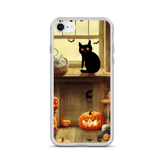 iPhone Case - Halloween Black Cat in the Window