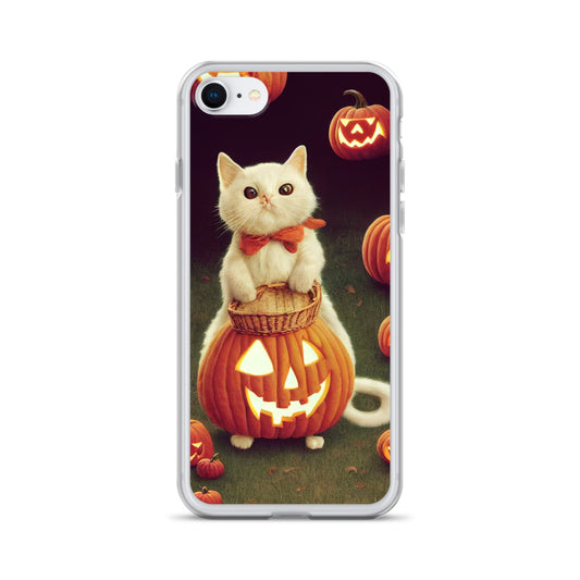 iPhone Case - Halloween Kitten and Pumpkin