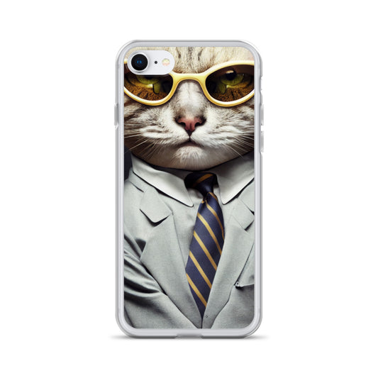 iPhone Case - Business Cat Boss in Glasses