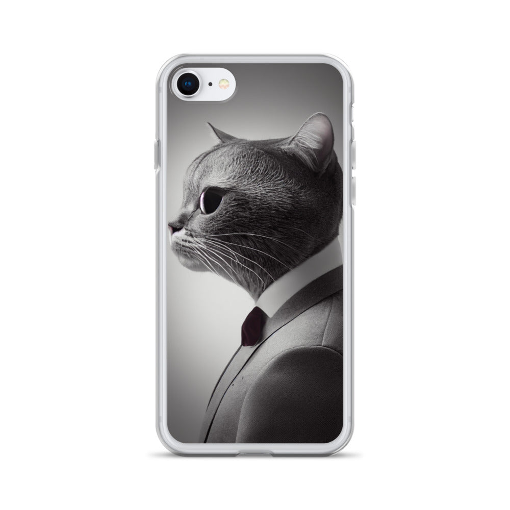 iPhone Case - Business Cat Boss in Gray