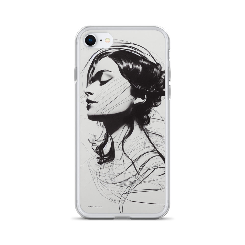 iPhone Case - Line Drawing of Woman's Profile