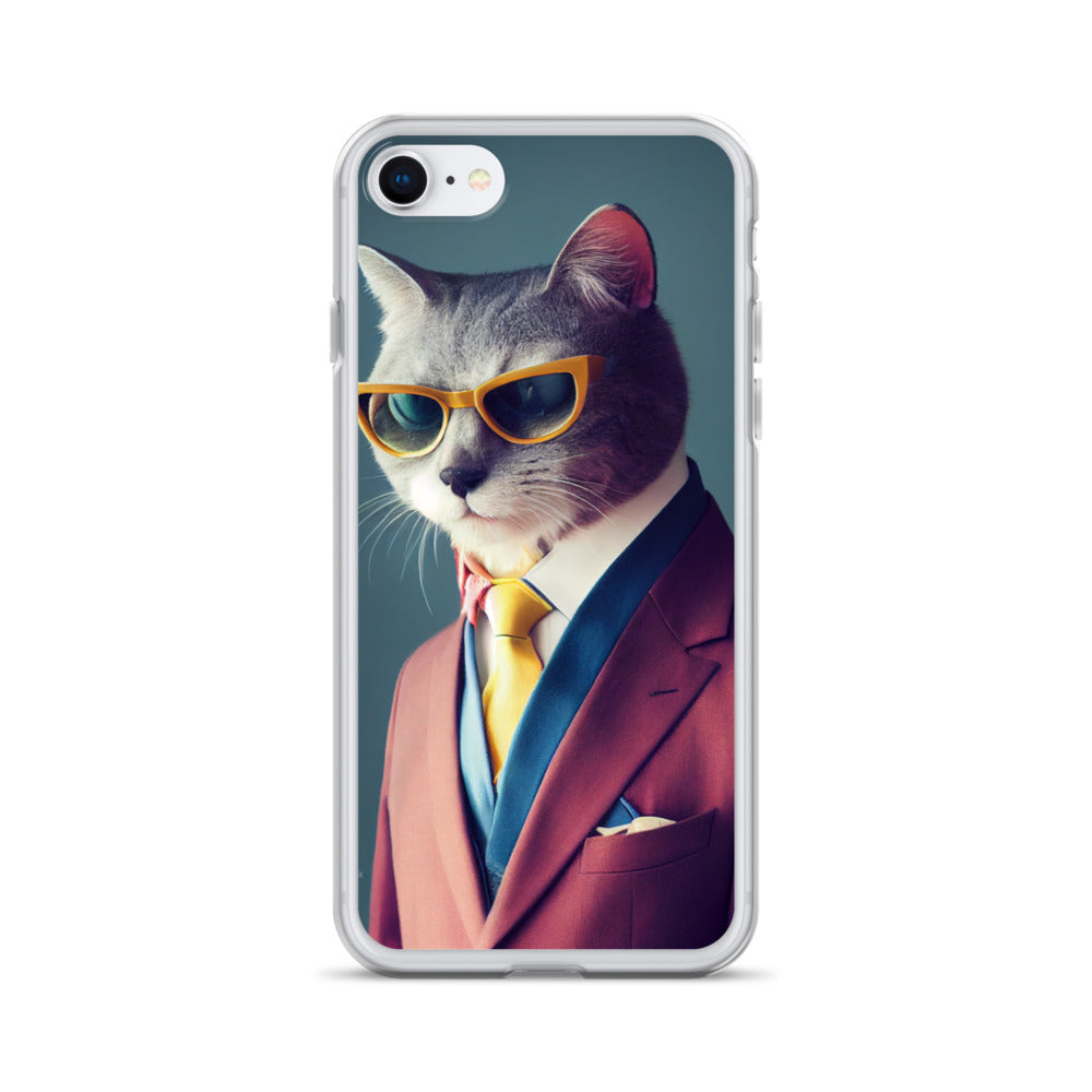 iPhone Case - Slick Business Cat in Yellow Tie