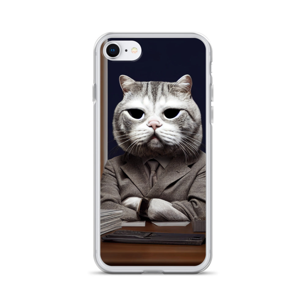 iPhone Case - Disappointed Business Cat Boss