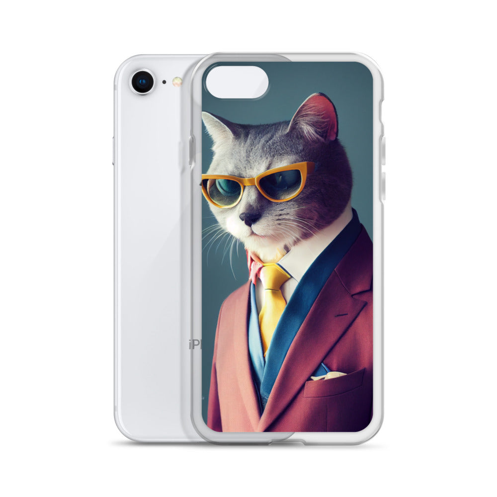 iPhone Case - Slick Business Cat in Yellow Tie