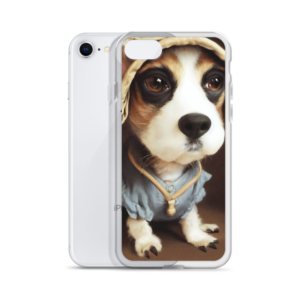 iPhone Case - Sweet Puppy in a Blue dress