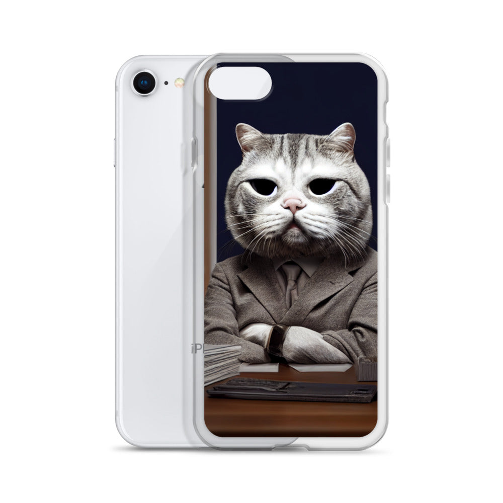 iPhone Case - Disappointed Business Cat Boss