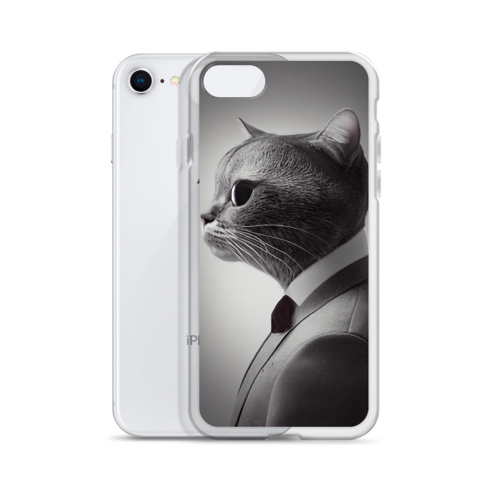 iPhone Case - Business Cat Boss in Gray