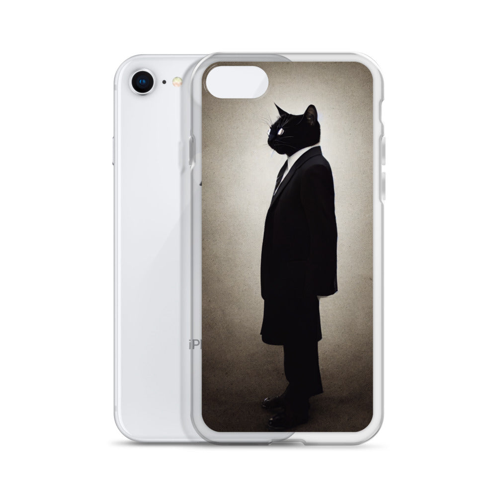 iPhone Case - Side Profile of Business Cat Boss