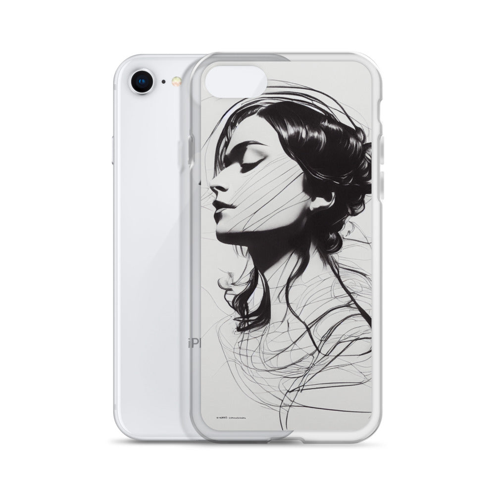 iPhone Case - Line Drawing of Woman's Profile