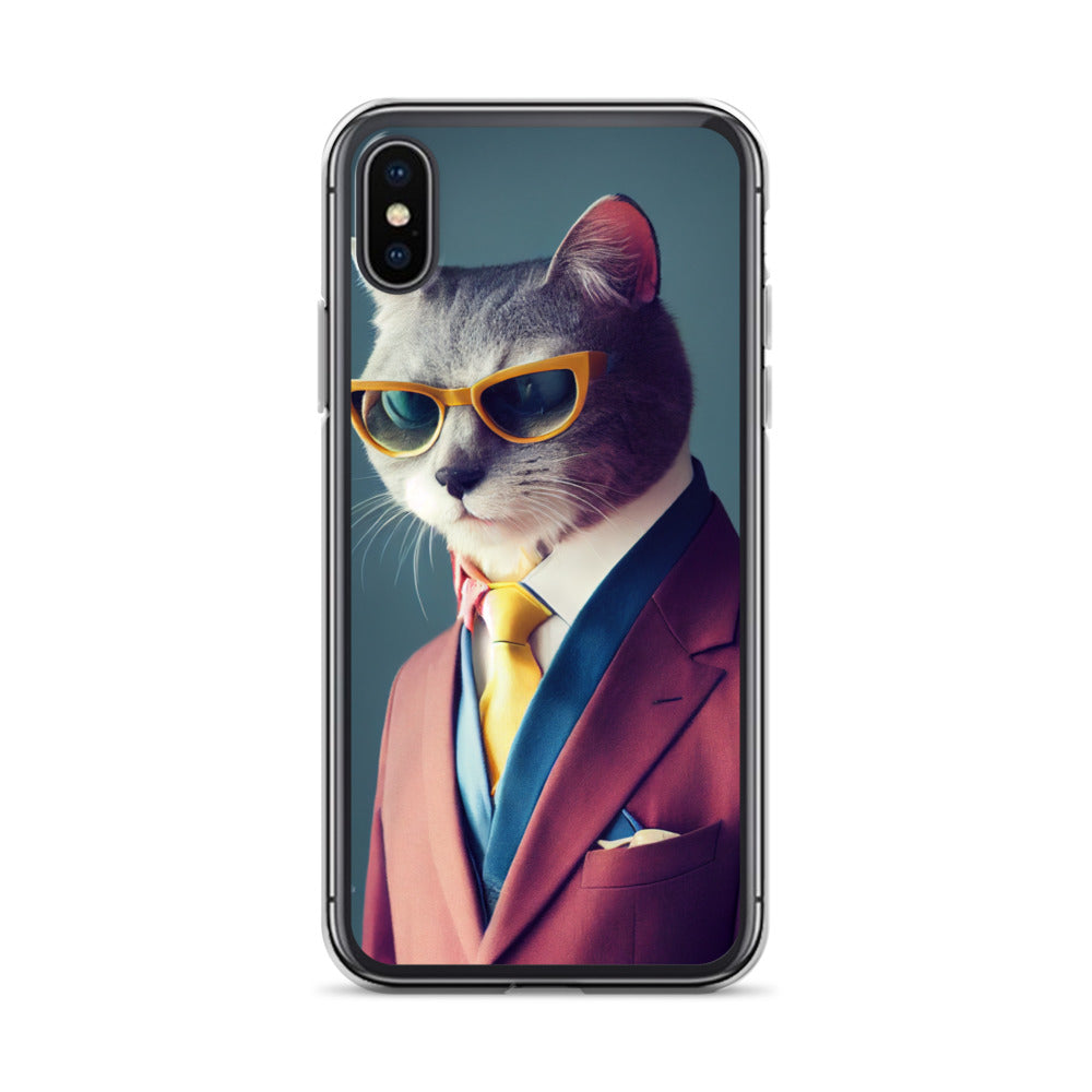 iPhone Case - Slick Business Cat in Yellow Tie