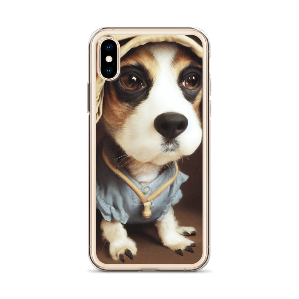 iPhone Case - Sweet Puppy in a Blue dress