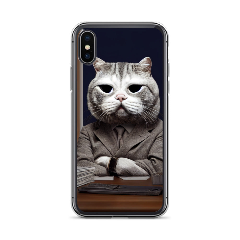 iPhone Case - Disappointed Business Cat Boss