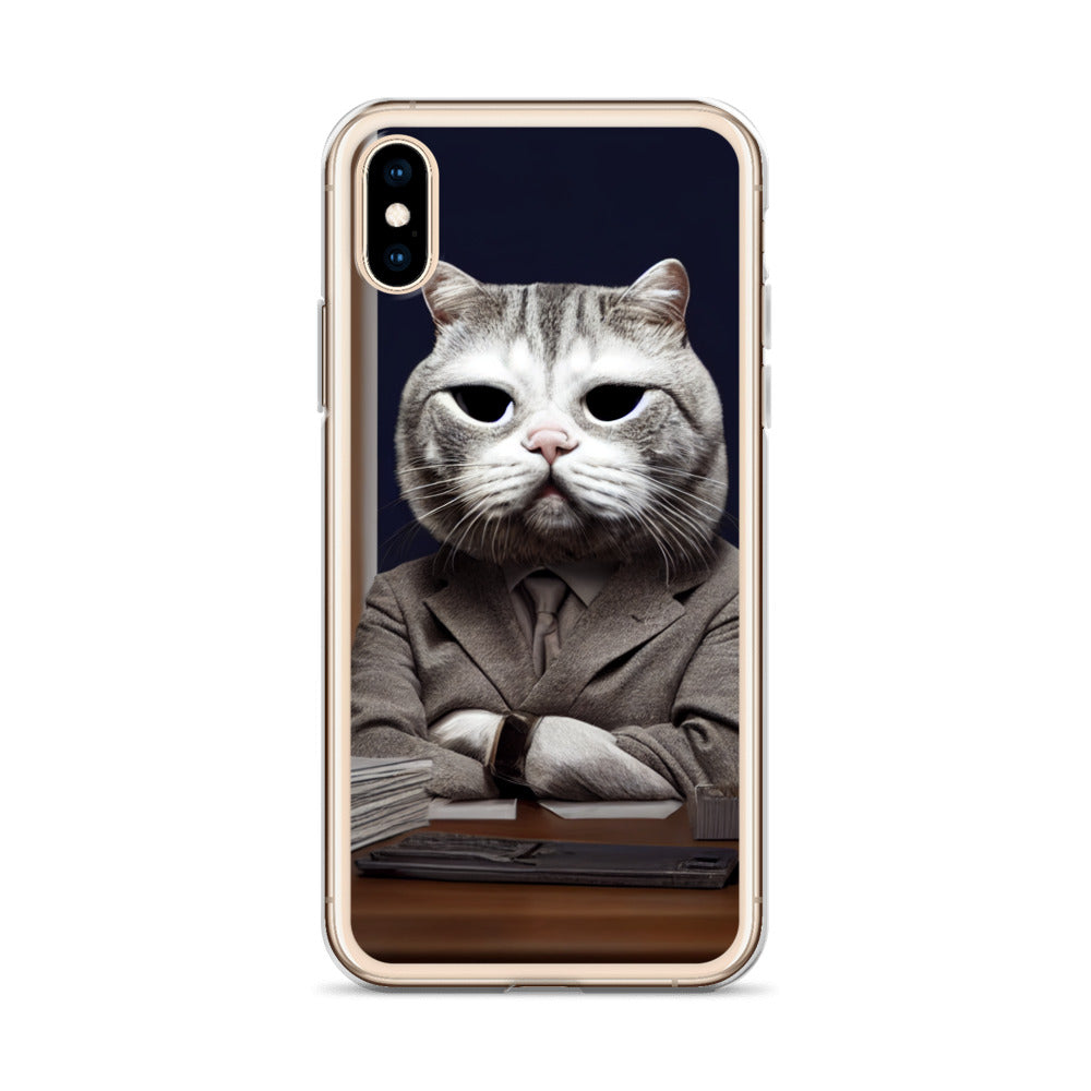 iPhone Case - Disappointed Business Cat Boss