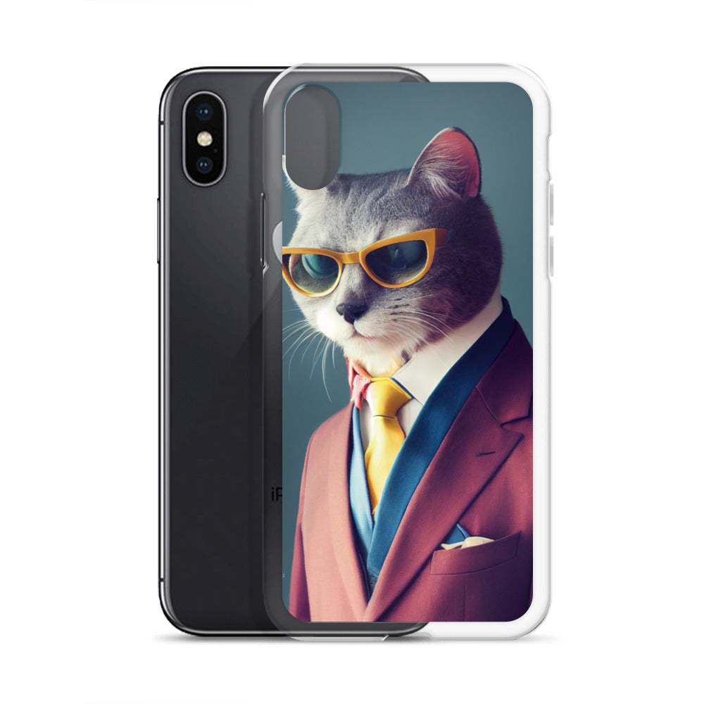 iPhone Case - Slick Business Cat in Yellow Tie