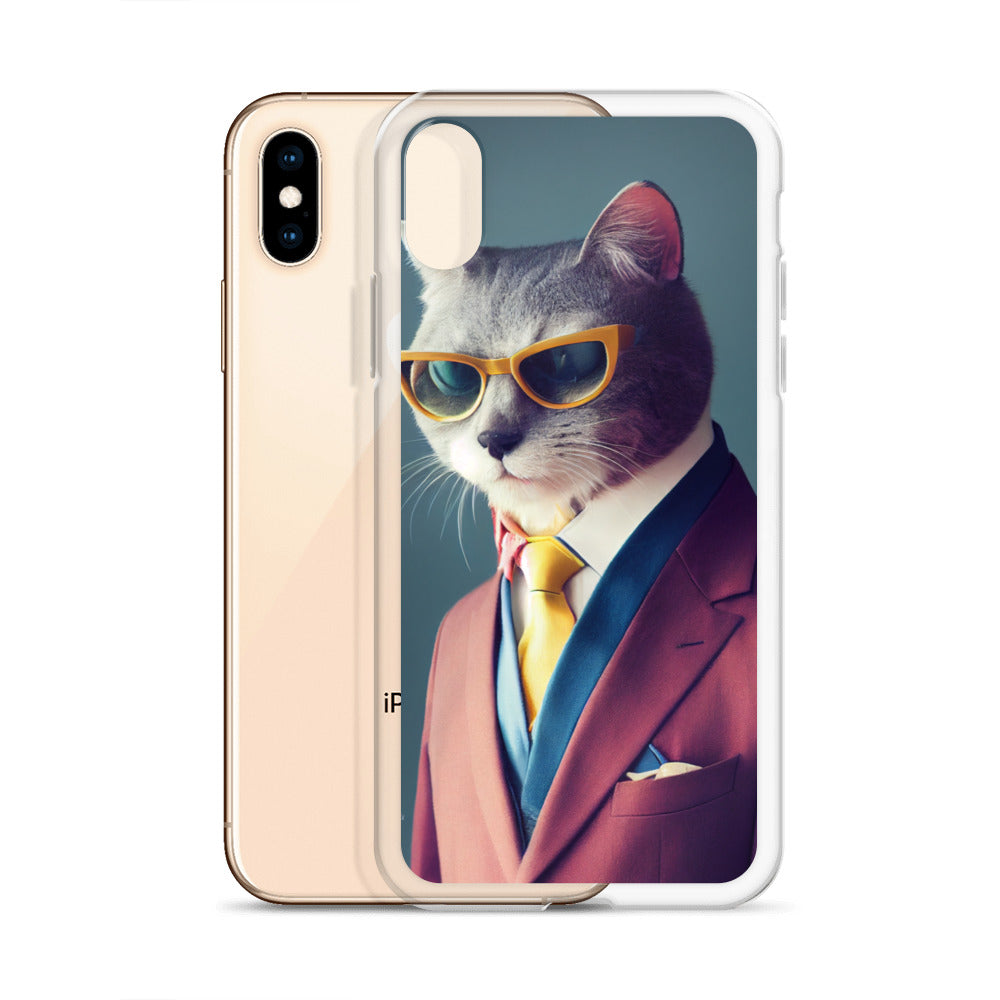 iPhone Case - Slick Business Cat in Yellow Tie