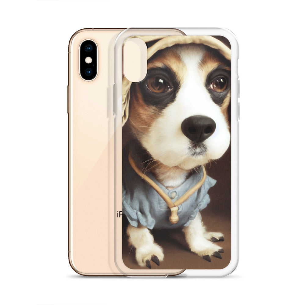 iPhone Case - Sweet Puppy in a Blue dress