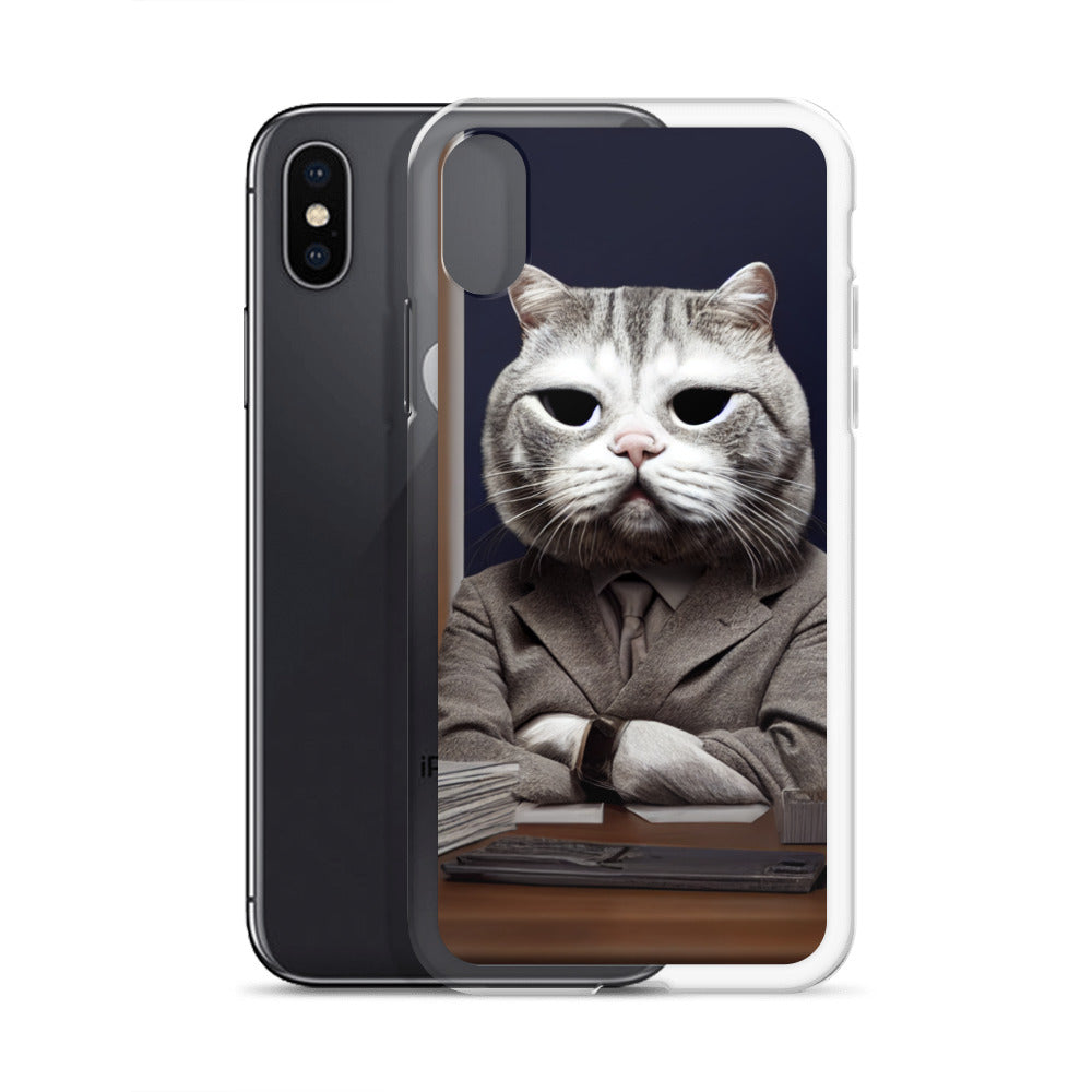 iPhone Case - Disappointed Business Cat Boss