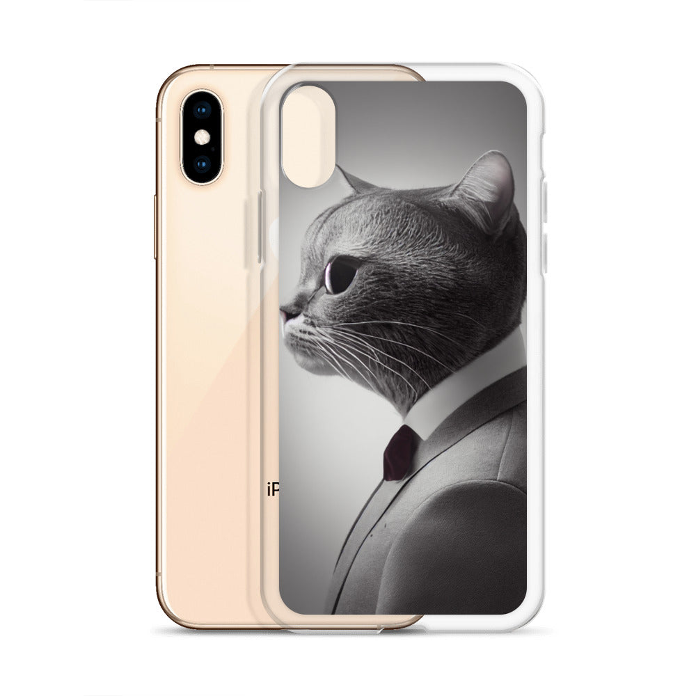 iPhone Case - Business Cat Boss in Gray