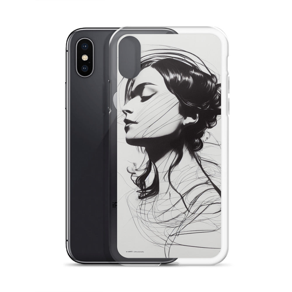 iPhone Case - Line Drawing of Woman's Profile