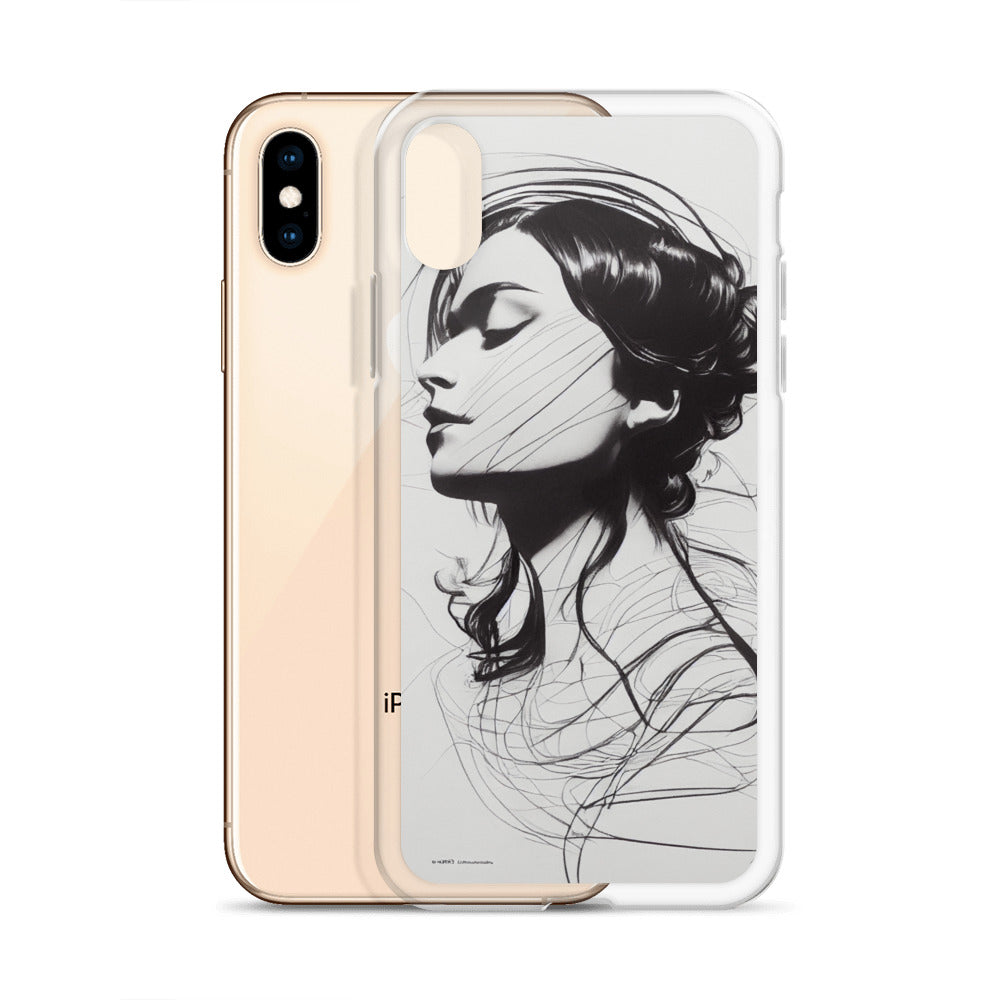 iPhone Case - Line Drawing of Woman's Profile