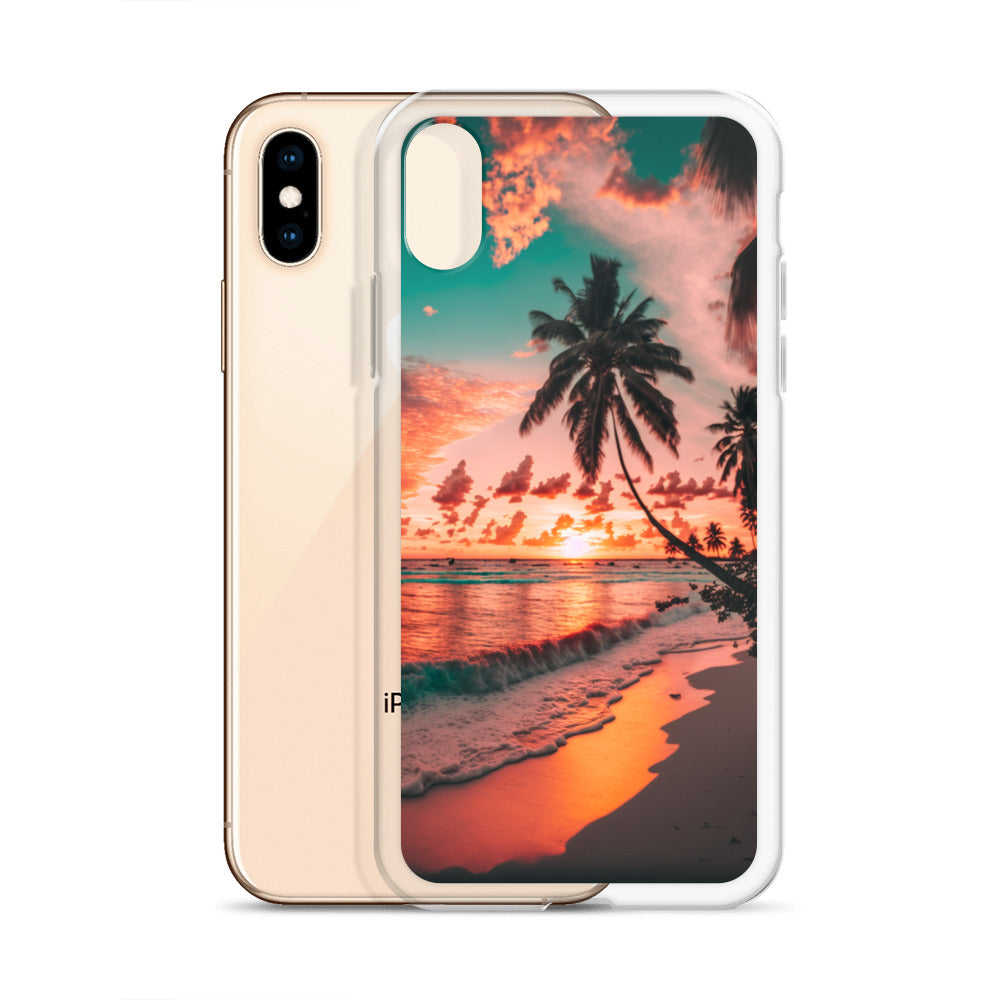 iPhone Case - Beach Life - Palm Tree at Sunset