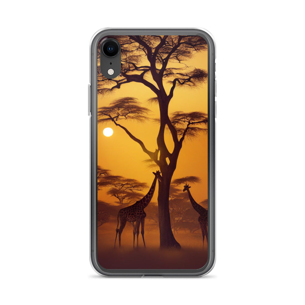 iPhone Case - African Vista - Giraffes Under Acacia Tree