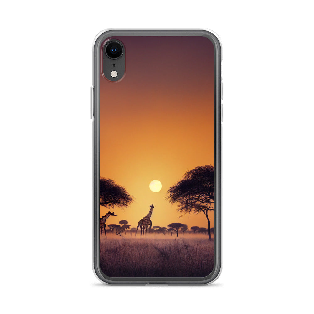 iPhone Case - African Vista - Giraffes Under Acacia Tree