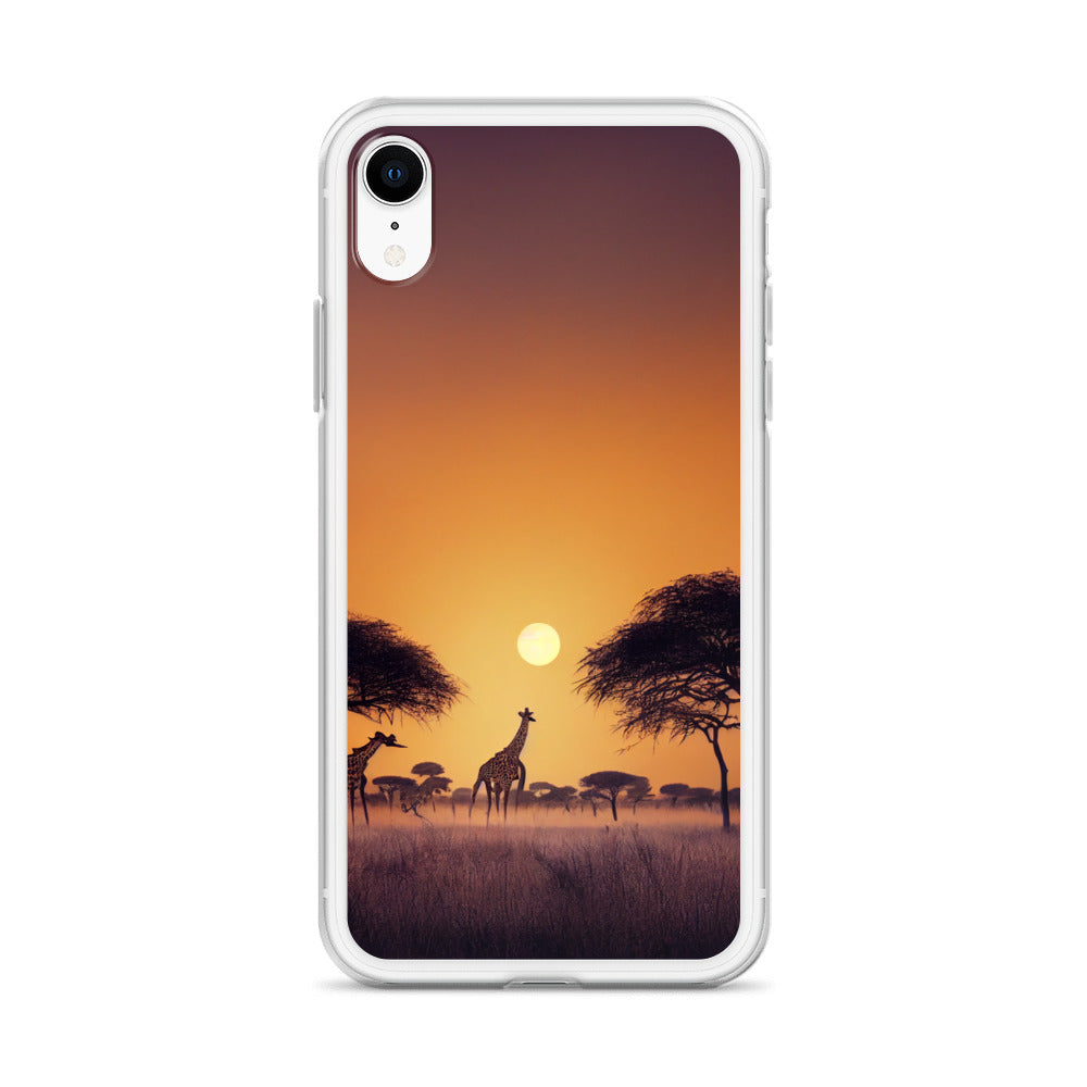 iPhone Case - African Vista - Giraffes Under Acacia Tree