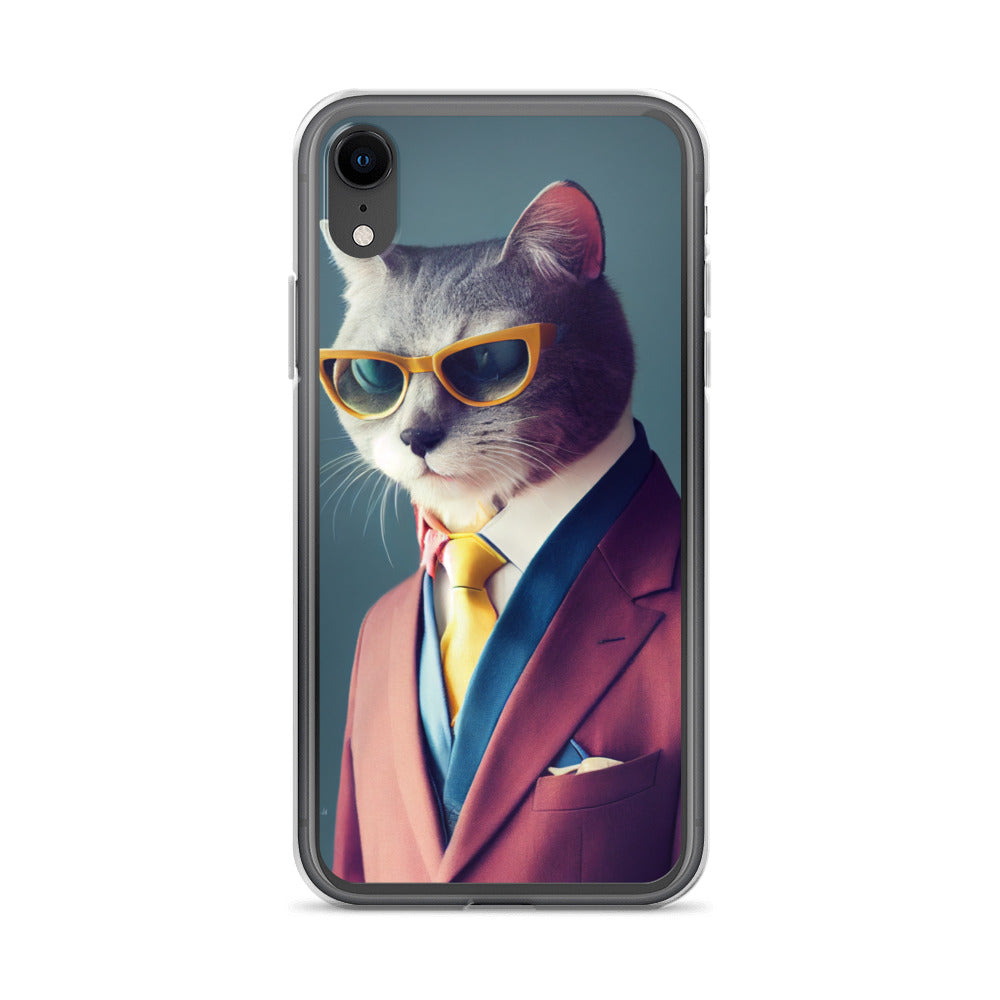 iPhone Case - Slick Business Cat in Yellow Tie