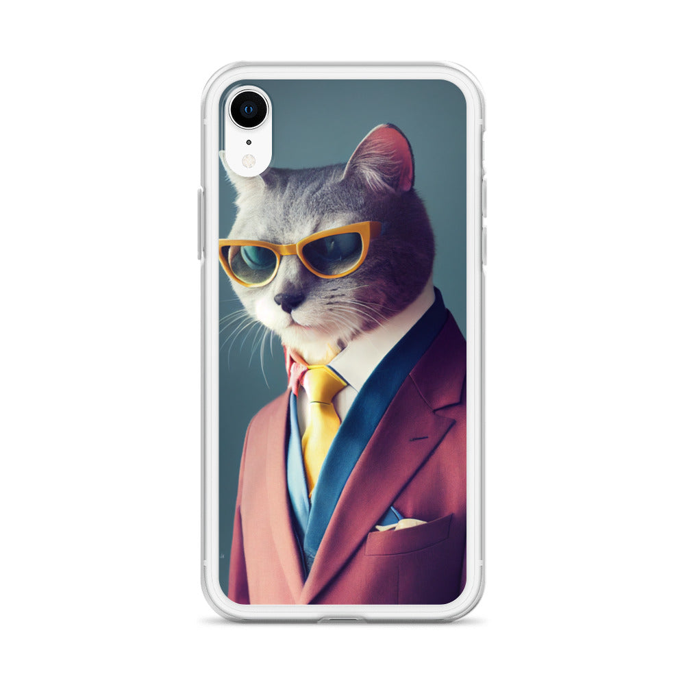 iPhone Case - Slick Business Cat in Yellow Tie