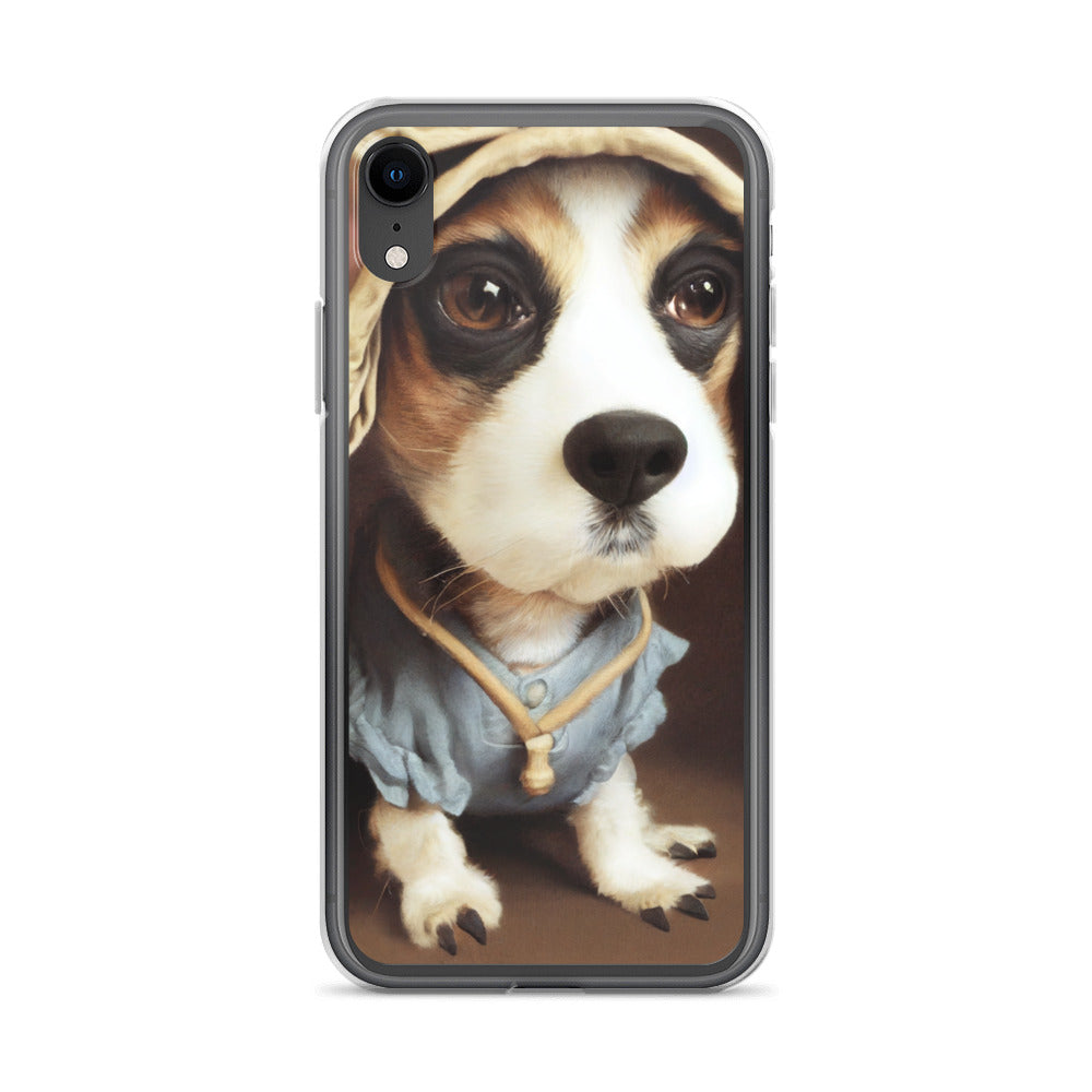 iPhone Case - Sweet Puppy in a Blue dress