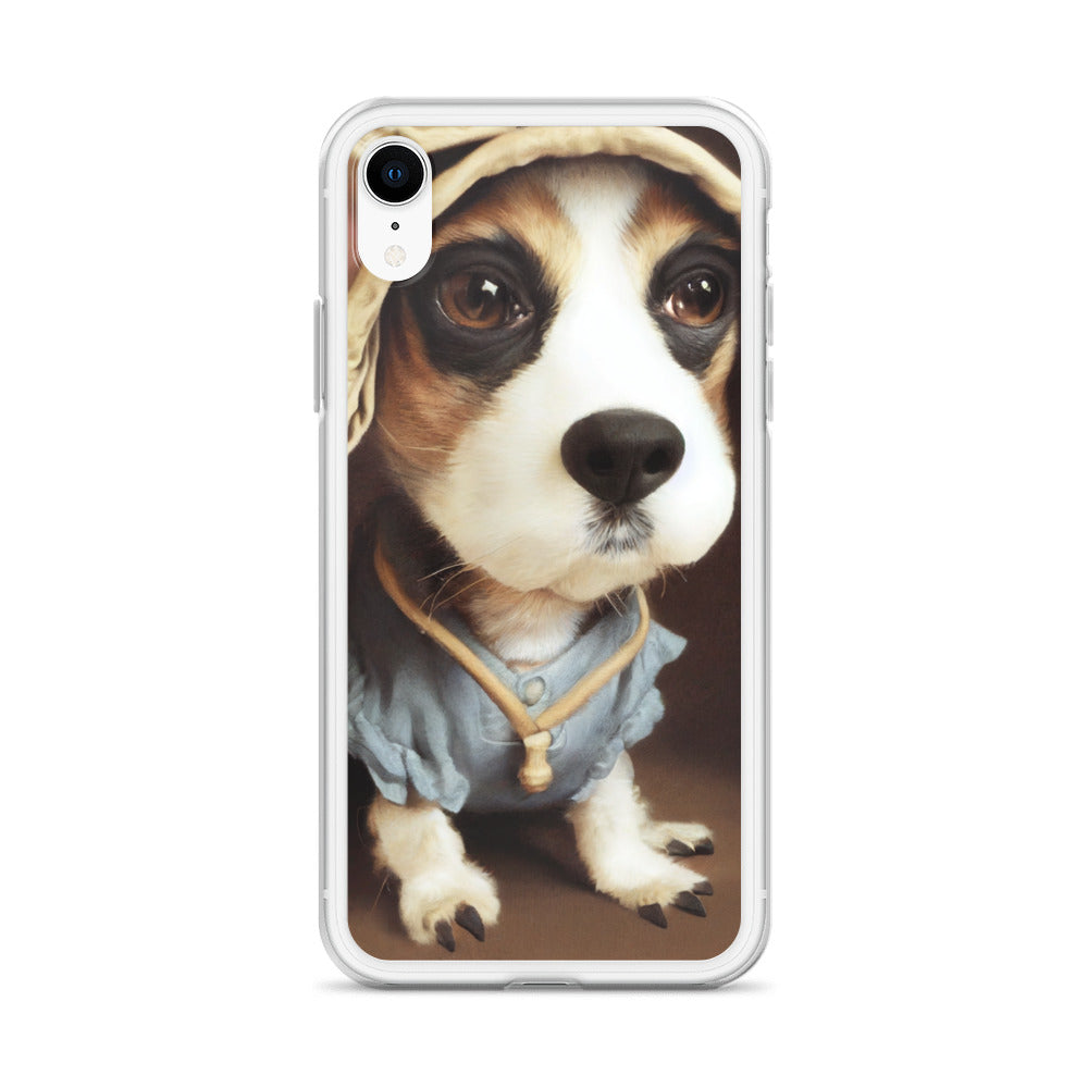 iPhone Case - Sweet Puppy in a Blue dress