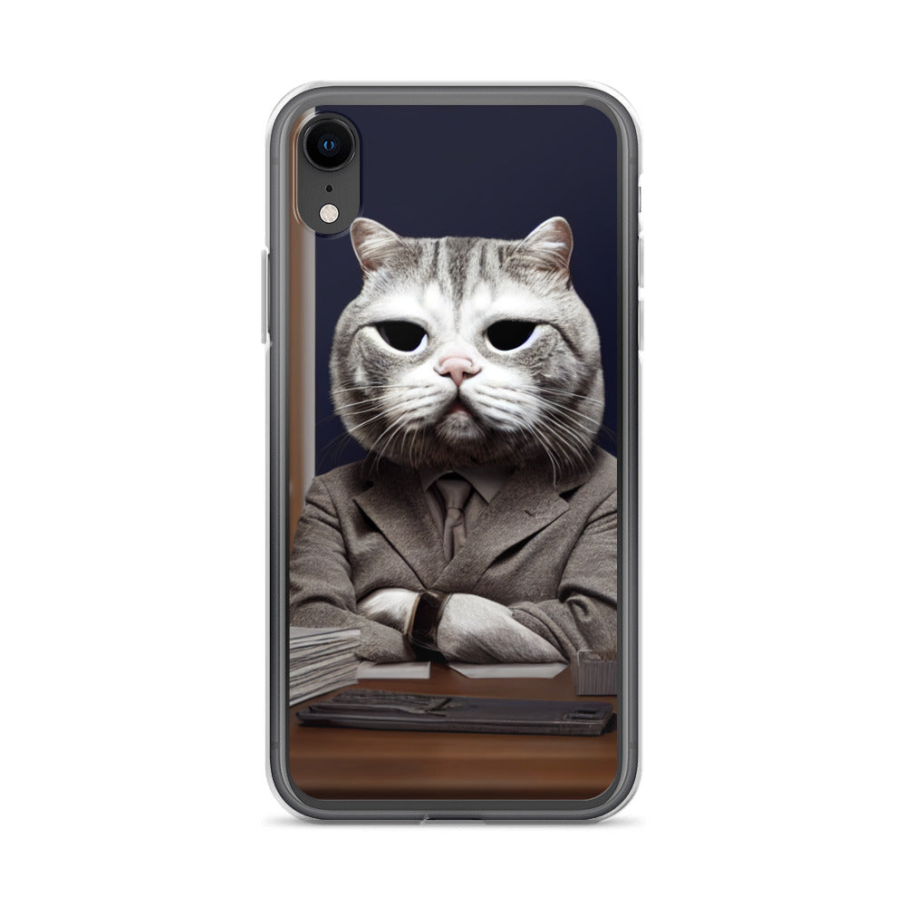 iPhone Case - Disappointed Business Cat Boss