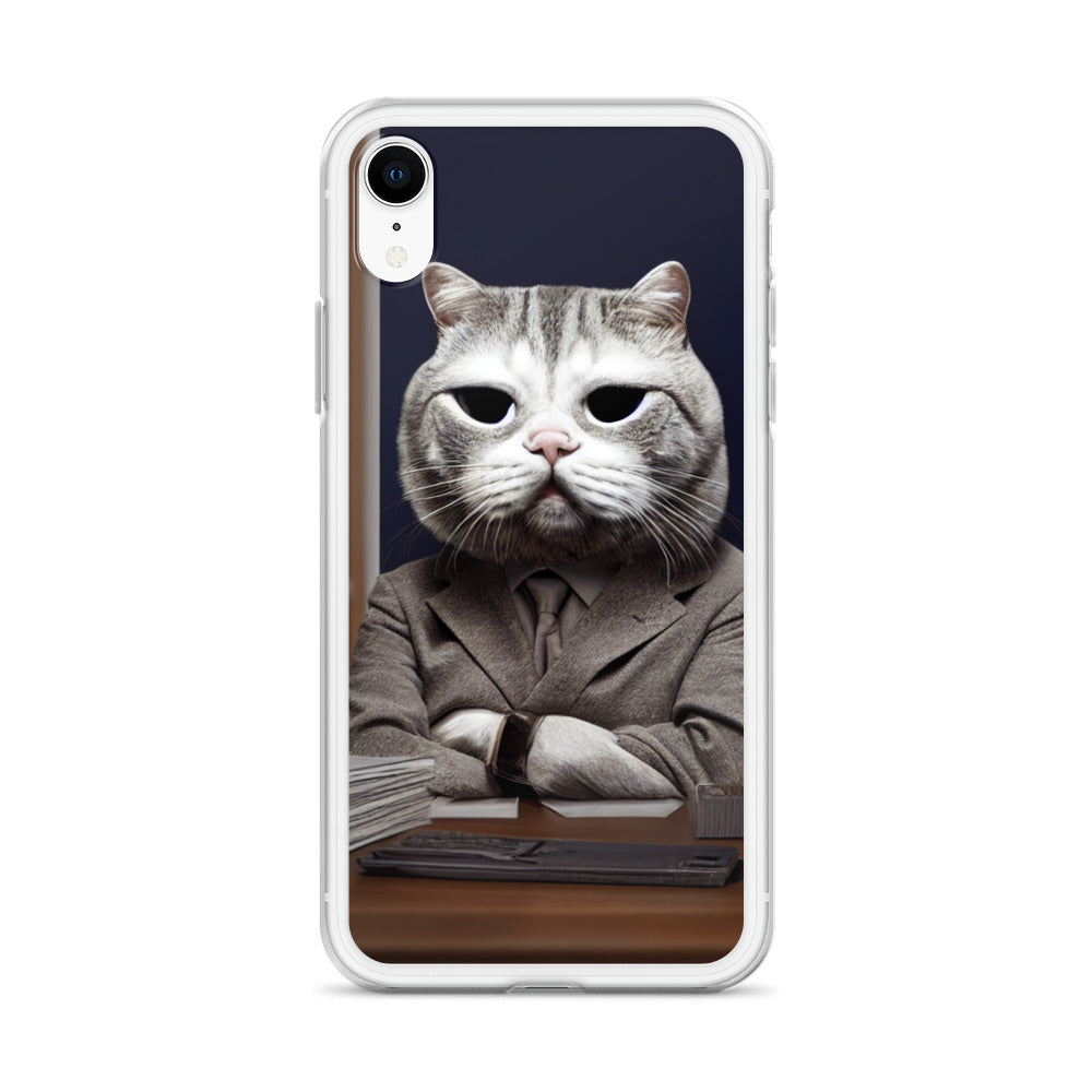 iPhone Case - Disappointed Business Cat Boss