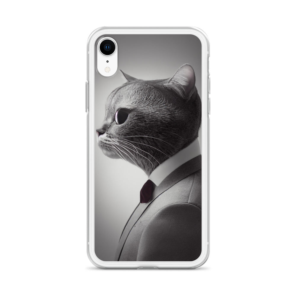 iPhone Case - Business Cat Boss in Gray