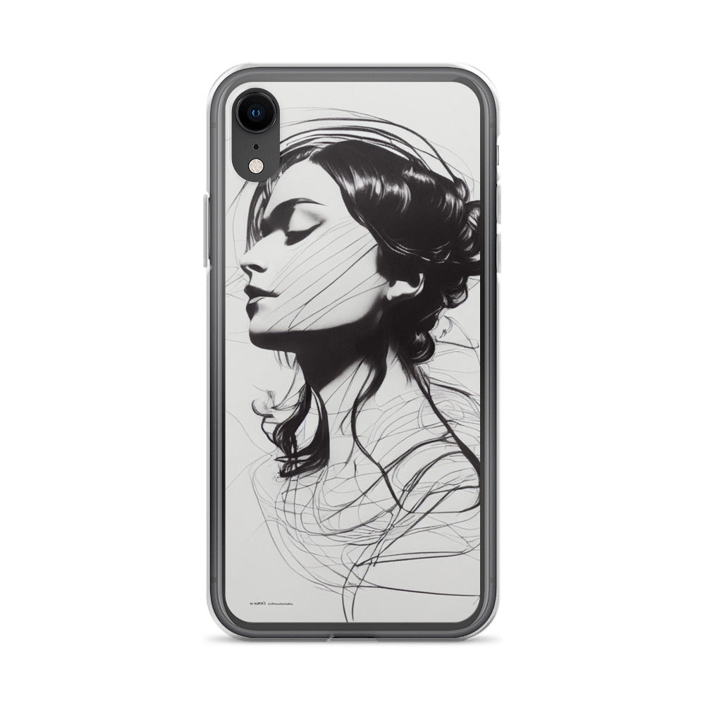 iPhone Case - Line Drawing of Woman's Profile