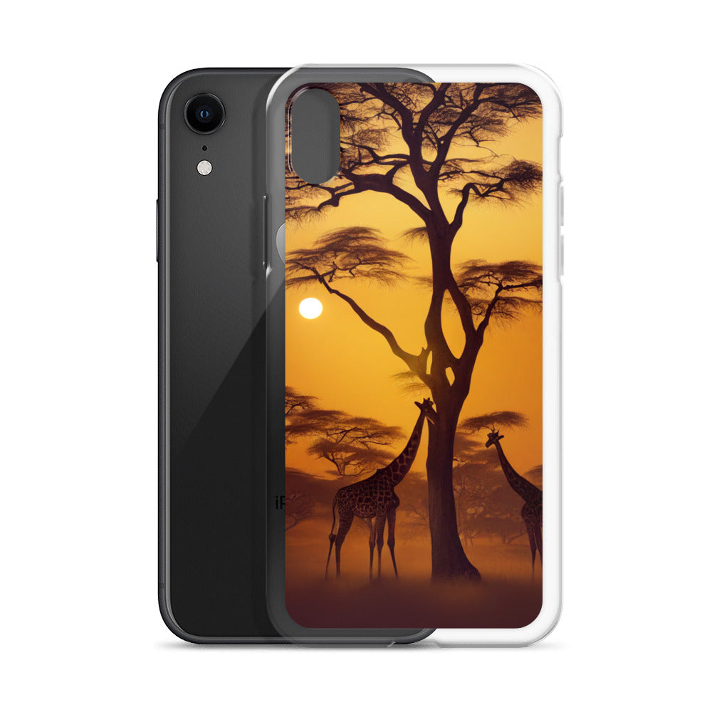 iPhone Case - African Vista - Giraffes Under Acacia Tree