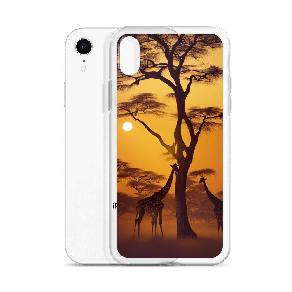 iPhone Case - African Vista - Giraffes Under Acacia Tree