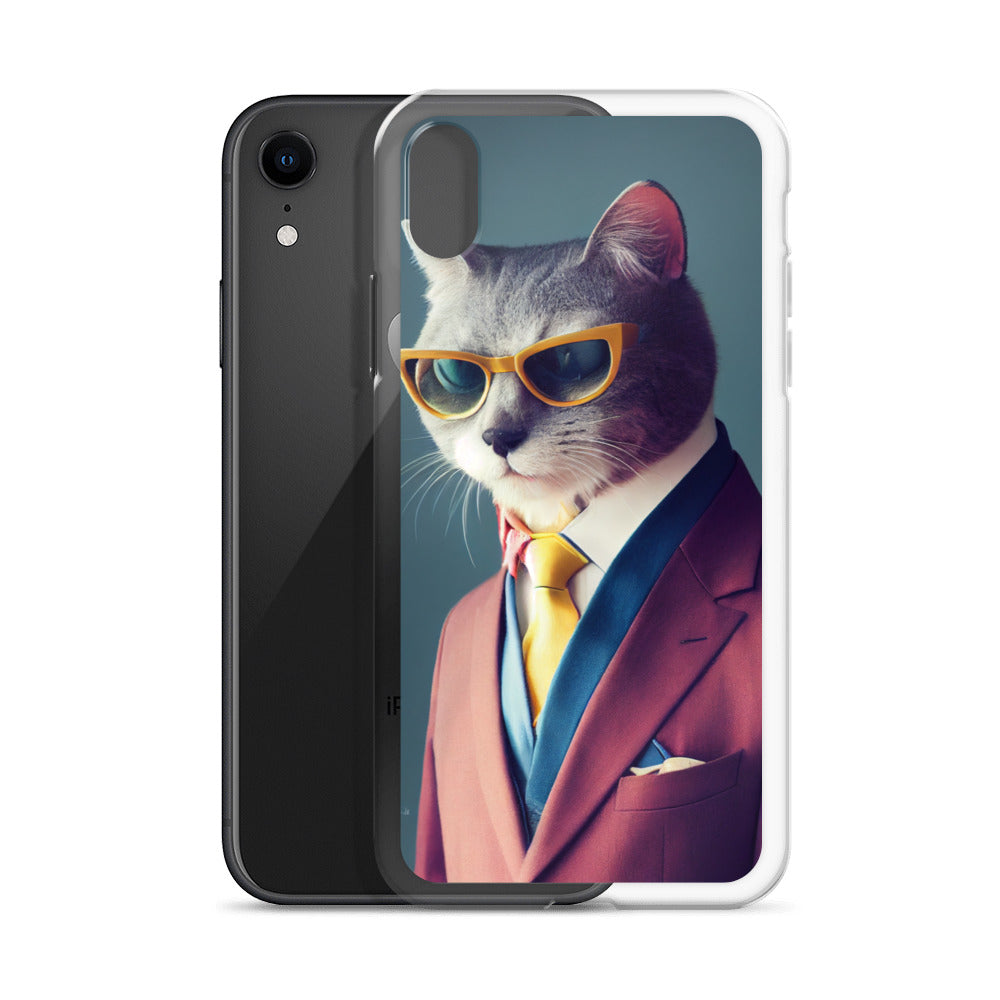 iPhone Case - Slick Business Cat in Yellow Tie