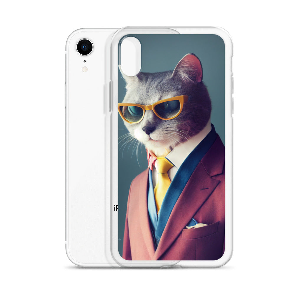 iPhone Case - Slick Business Cat in Yellow Tie