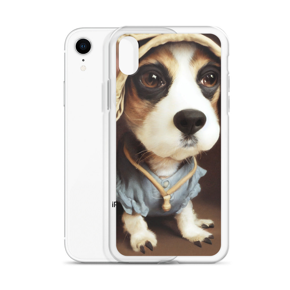 iPhone Case - Sweet Puppy in a Blue dress